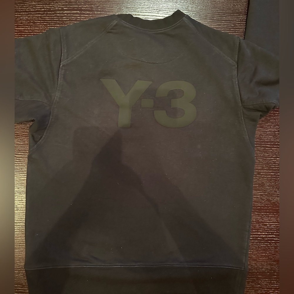 Men’s (LG) Adidas / Y-3 collab crew neck cotton all black sweatshirt !!!🔥